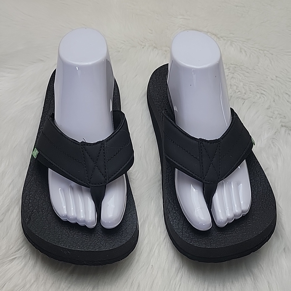 SANUK Men's Black Beer Cozy‎ 2 Synthetic Foam Comfort Thong Flip Flop Sandals 10